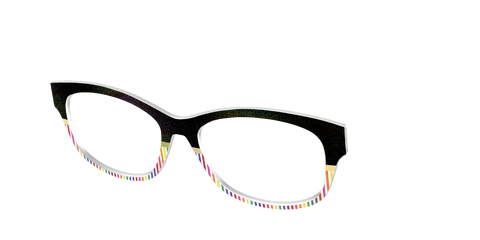 The Chic Pride Stripes Crystal with Gold Foil