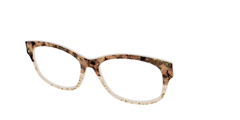 The Khaki Tortoise Crystal Split with Gold Flakes