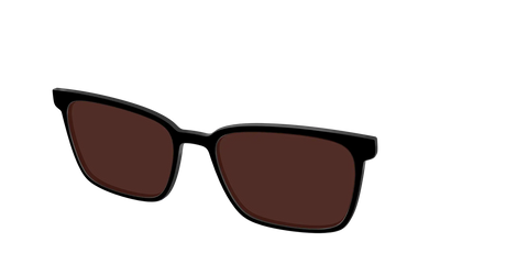 The Black with Brown Golf Lens