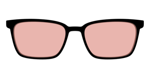 The Black With Coral Pink Lens