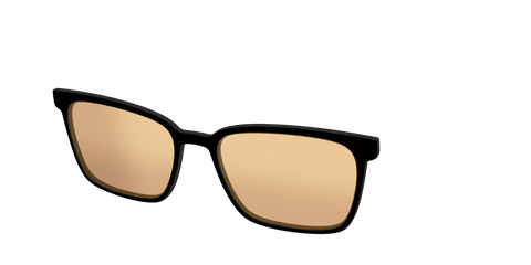 The Black With Umber Brown Lens
