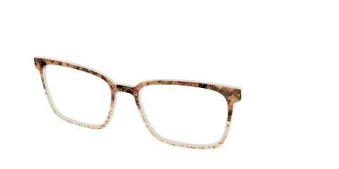 The Khaki Tortoise Crystal Split with Gold Flakes