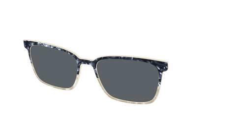 The Polarized Navy to Taupe Pearl Split Sun Top