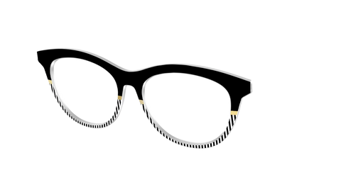The Chic Stripes Crystal with Gold Foil
