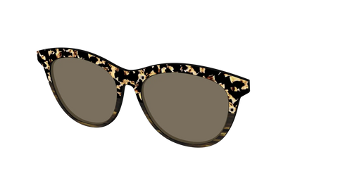 The Polarized Caramel Tortoise Horn Split Sun Top