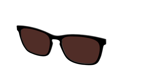 The Black with Brown Golf Lens