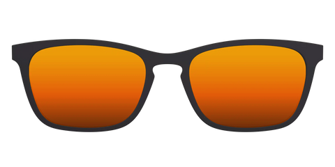The Polarized Orange Reflective Sun Top