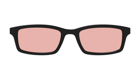 The Black With Coral Pink Lens