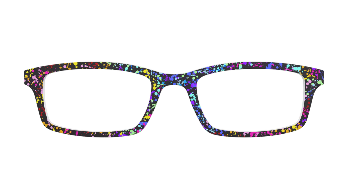The Rainbow Splatter Black
