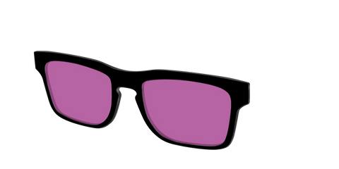 The Black with Violet Golf Lens