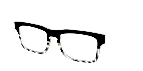 The Chic Stripes Crystal with Gold Foil