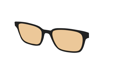 The Black With Umber Brown Lens
