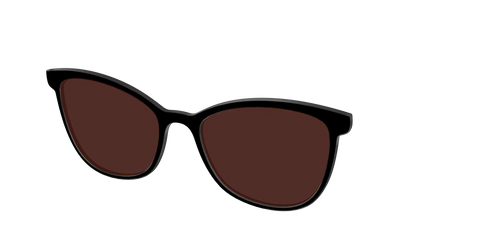 The Black with Brown Golf Lens