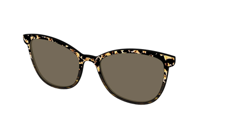 The Polarized Caramel Tortoise Horn Split Sun Top