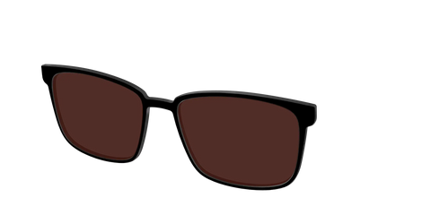 The Black with Brown Golf Lens