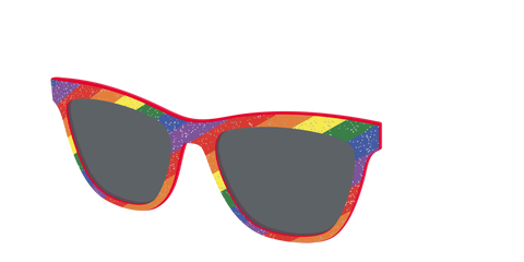 The Polarized Traditional Pride Flag Glitter Sun Top