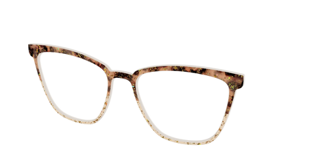 The Khaki Tortoise Crystal Split with Gold Flakes