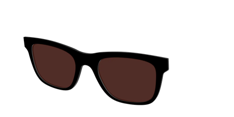The Black with Brown Golf Lens