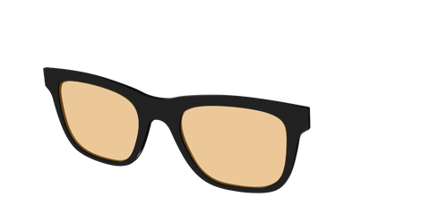 The Black With Umber Brown Lens