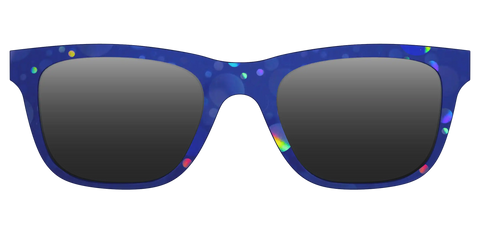The Polarized Navy Holographic Bubbles Sun Top