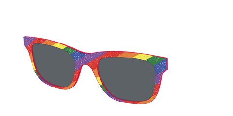 The Polarized Traditional Pride Flag Glitter Sun Top