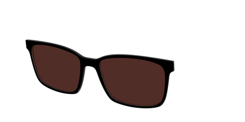 The Black with Brown Golf Lens