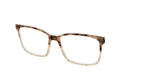 The Khaki Tortoise Crystal Split with Gold Flakes