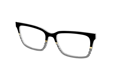 The Chic Stripes Crystal with Gold Foil