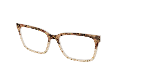 The Khaki Tortoise Crystal Split with Gold Flakes