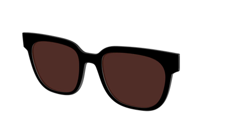 The Black with Brown Golf Lens
