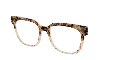 The Khaki Tortoise Crystal Split with Gold Flakes