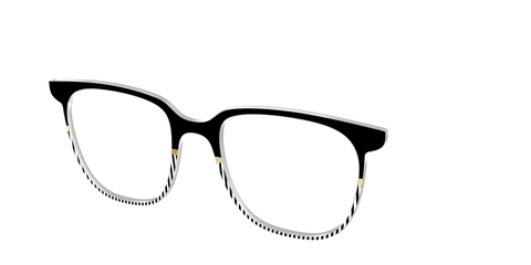 The Chic Stripes Crystal with Gold Foil