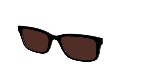 The Black with Brown Golf Lens
