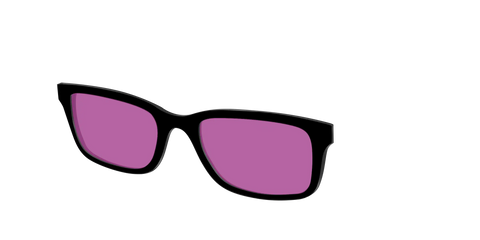 The Black with Violet Golf Lens
