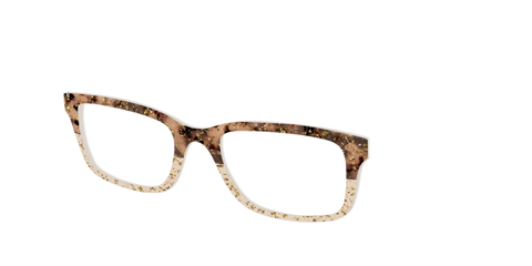 The Khaki Tortoise Crystal Split with Gold Flakes