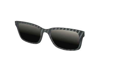 The Polarized Obsidian Stripe Sun Top