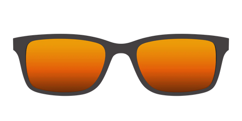 The Polarized Orange Reflective Sun Top