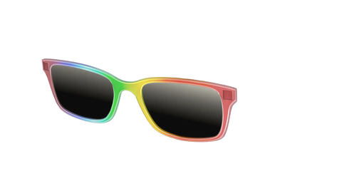 The Polarized Rainbow Gradient Sun Top