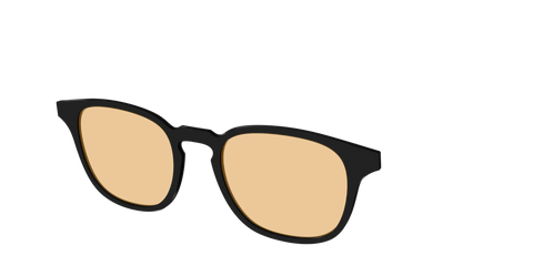 The Black With Umber Brown Lens