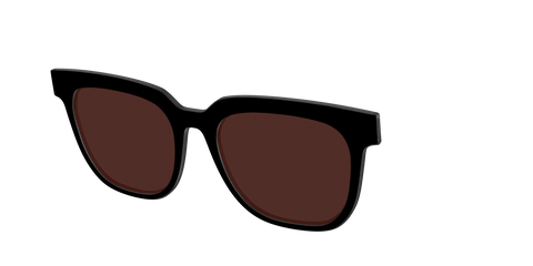 The Black with Brown Golf Lens