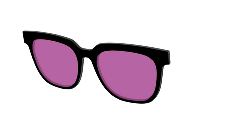 The Black with Violet Golf Lens