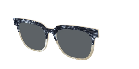 The Polarized Navy to Taupe Pearl Split Sun Top