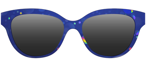 The Polarized Navy Holographic Bubbles Sun Top