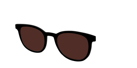 The Black with Brown Golf Lens