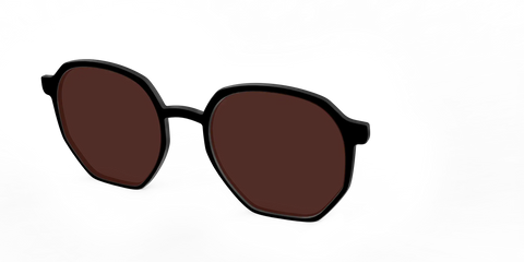 The Black with Brown Golf Lens