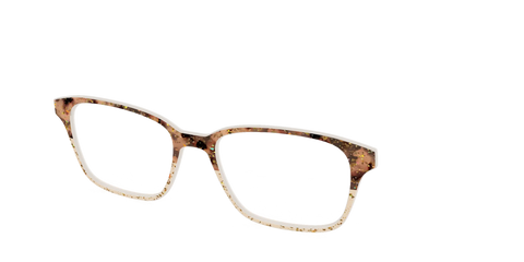 The Khaki Tortoise Crystal Split with Gold Flakes