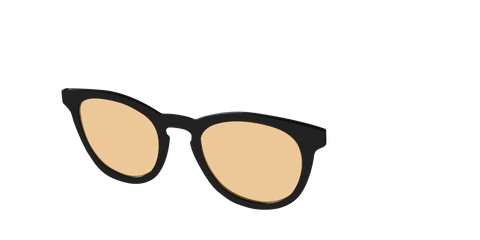 The Black With Umber Brown Lens