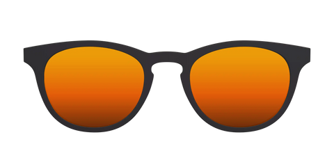 The Polarized Orange Reflective Sun Top