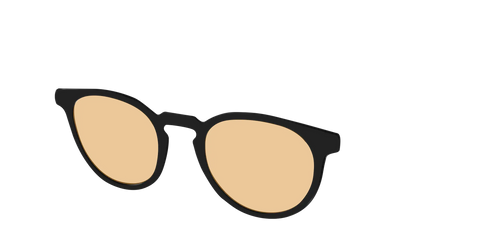 The Black With Umber Brown Lens