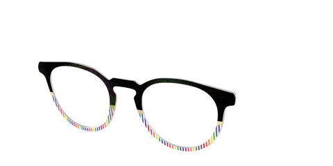 The Chic Pride Stripes Crystal with Gold Foil